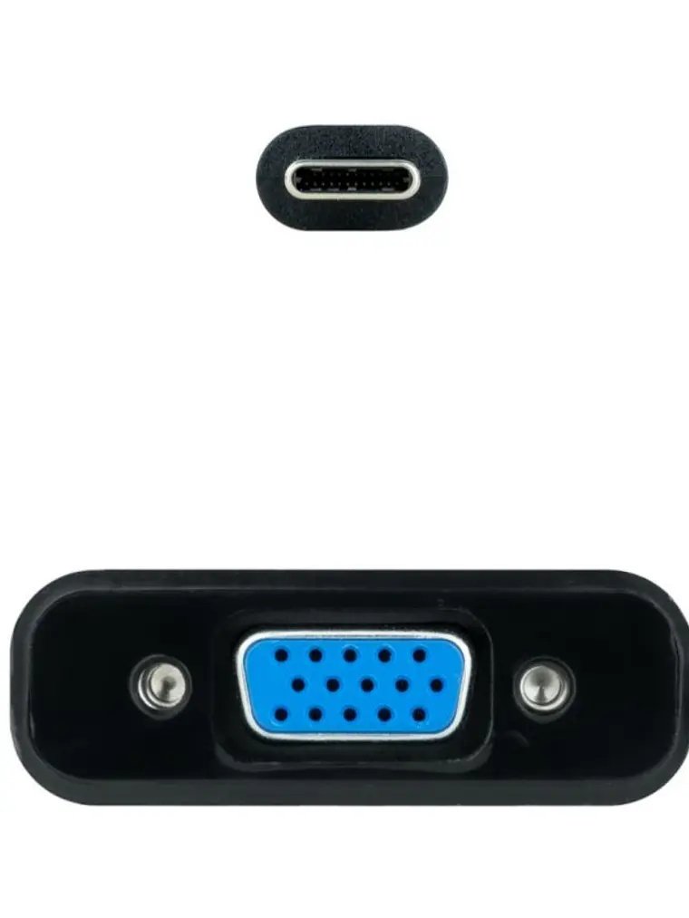 Nanocable Conversor USB-C/M a VGA/H Negro 10cm 2