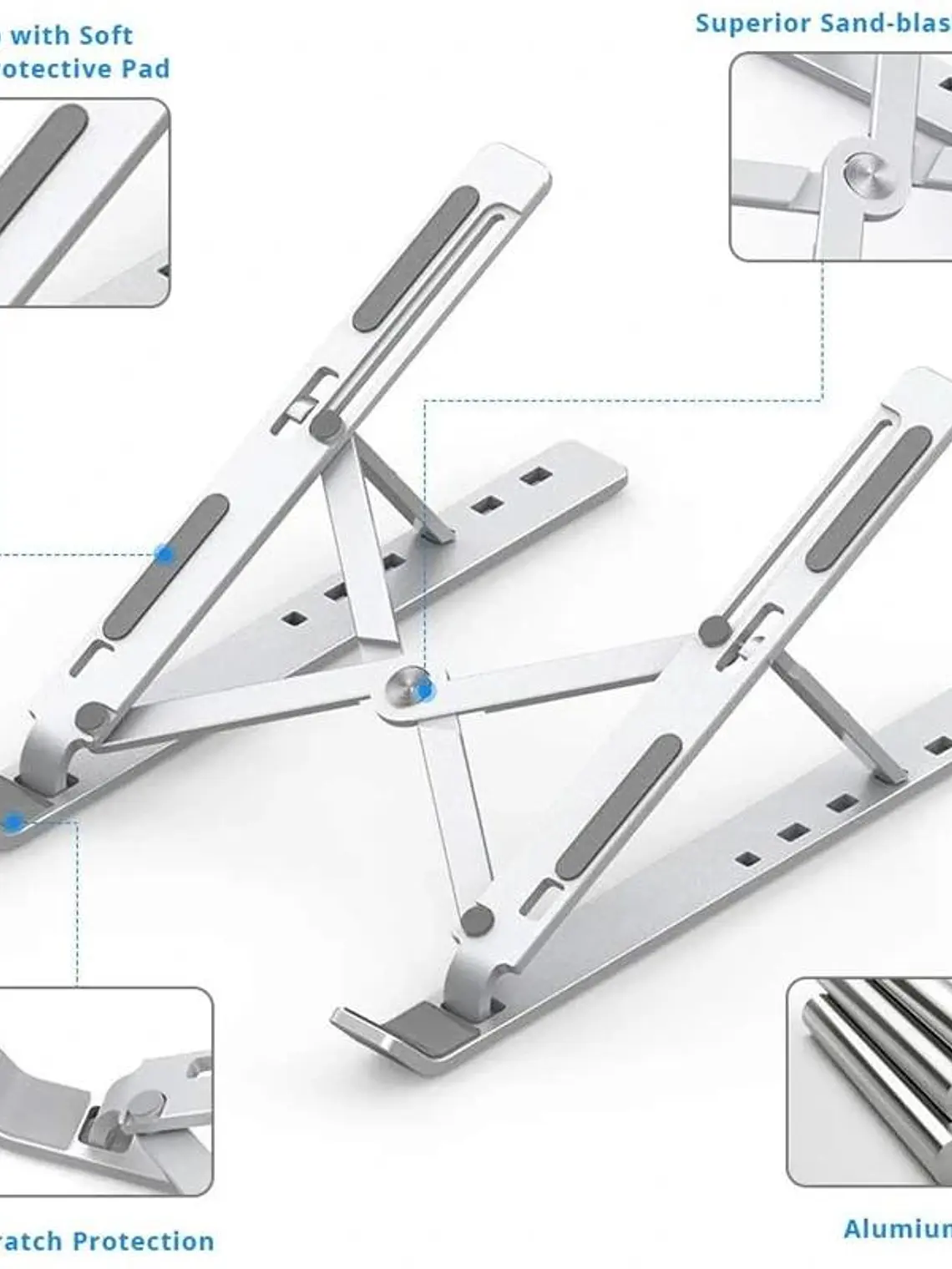 Ewent EW1266 soporte portátil viaje aluminio 17