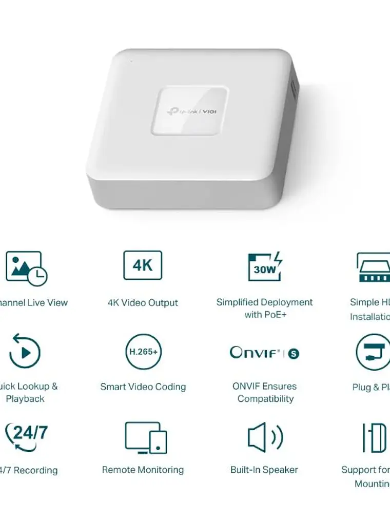 VIGI NVR1104H-4P Grabador IP Sencillo HDD 01 HDD 4 2