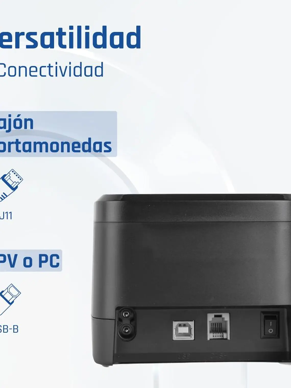 iggual Impresora térmica tickets TP EASY 58 USB+RJ 3