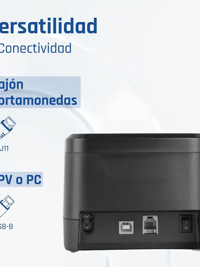 iggual Impresora térmica tickets TP EASY 58 USB+RJ 3