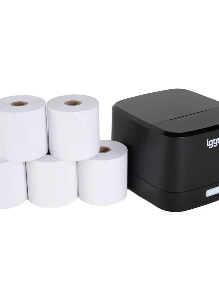 iggual Kit impresora térmica TP EASY 58 + 5 rollos 1