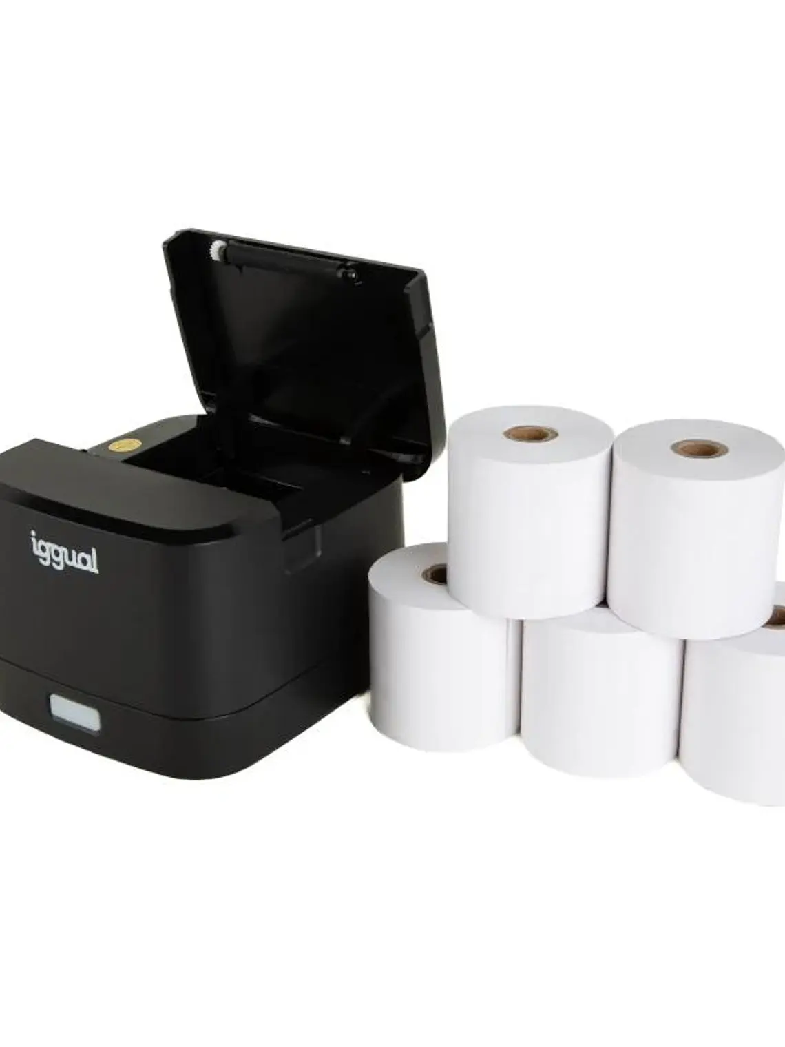 iggual Kit impresora térmica TP EASY 58 + 5 rollos 2