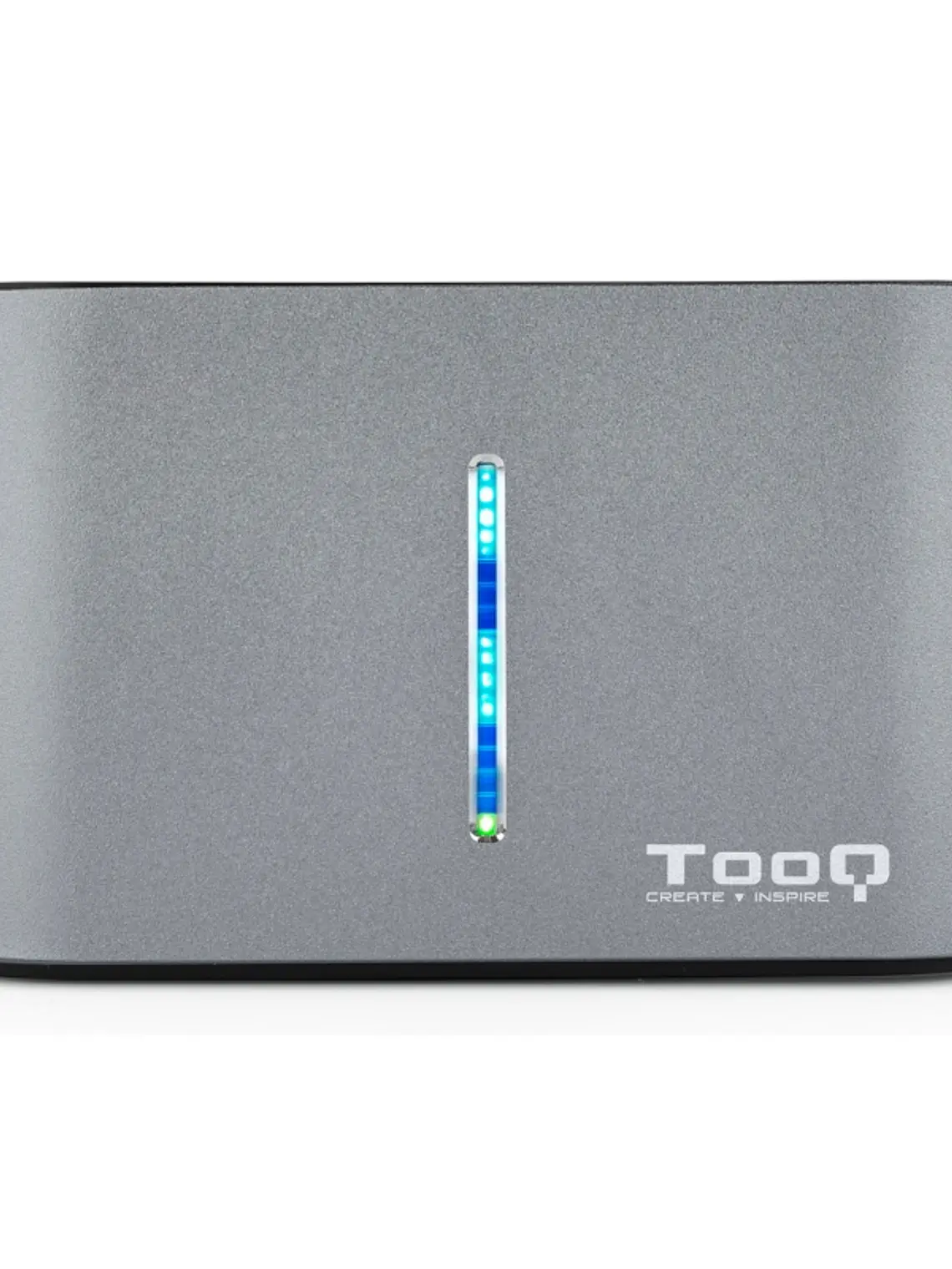 Tooq TQDS-805G Dock Station Doble Bahía HDD Gris 2