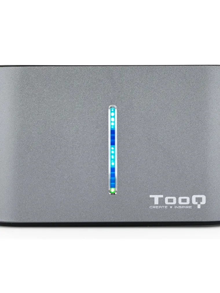 Tooq TQDS-805G Dock Station Doble Bahía HDD Gris 2