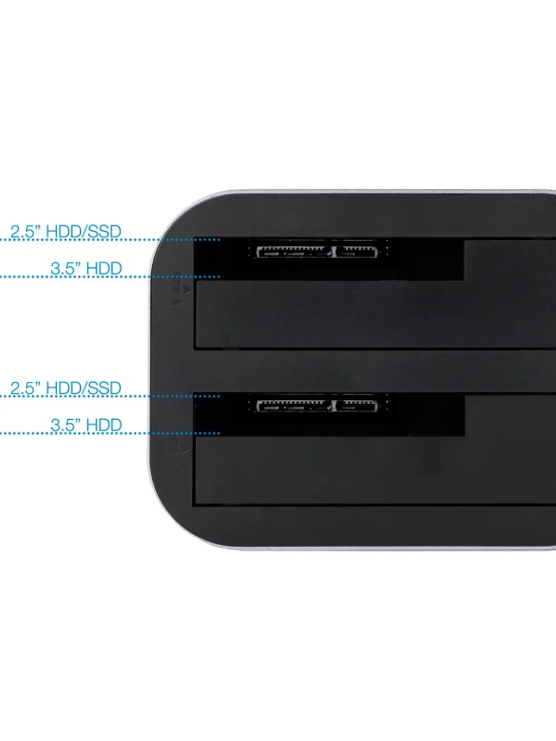 Tooq TQDS-805G Dock Station Doble Bahía HDD Gris 4