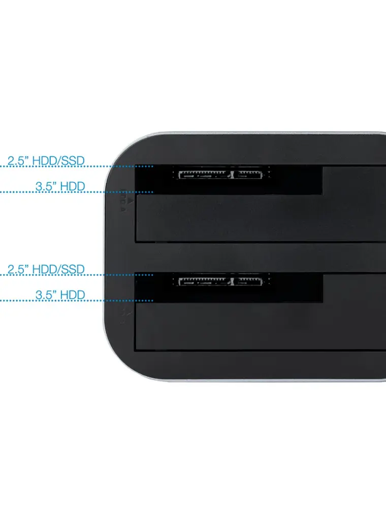 Tooq TQDS-805G Dock Station Doble Bahía HDD Gris 4
