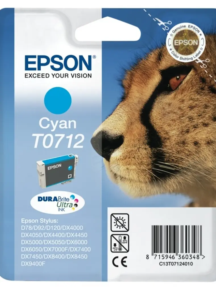 Epson Cartucho T0712 Cyan 1