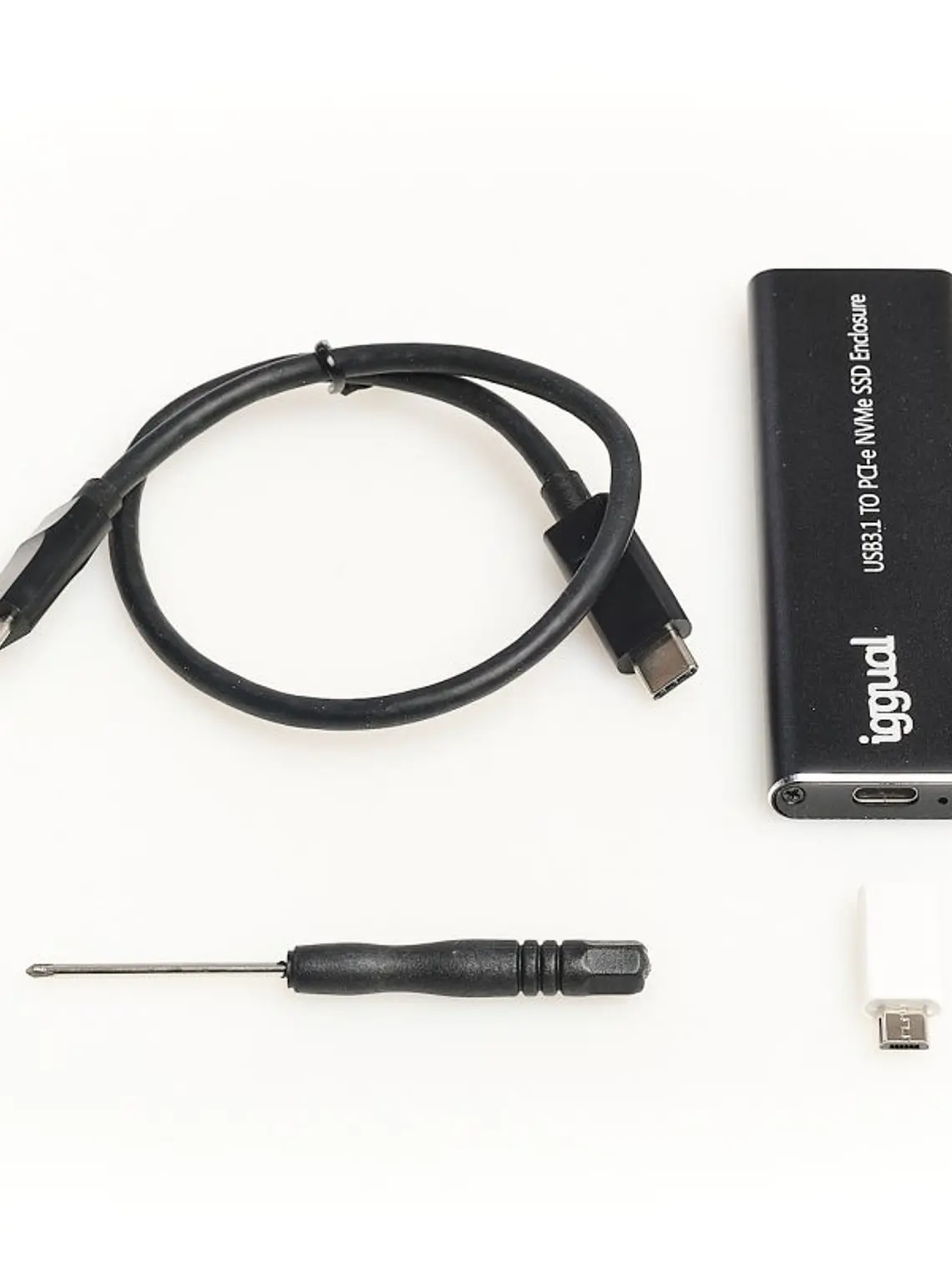 iggual Caja externa USB-C 3.1 SSD M.2 NVMe y SATA 3