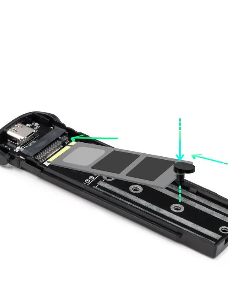 Tooq Caja Externa M.2 NVMe USB3.1 GEN2 Negra 2