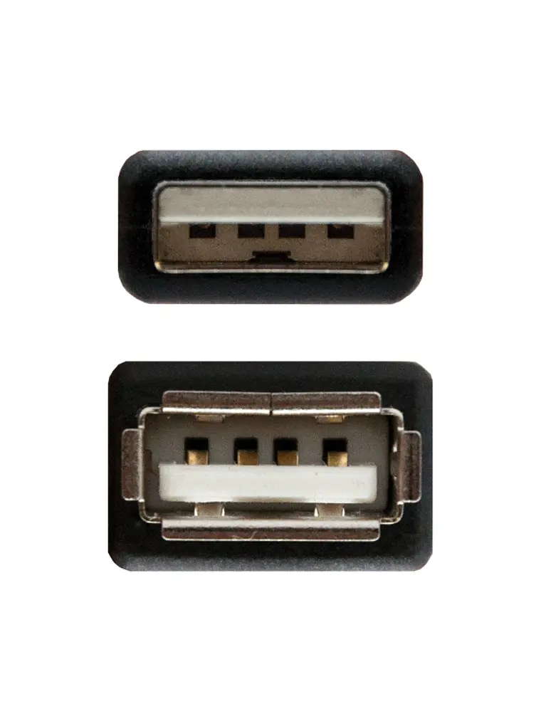 Nanocable Cable USB 2.0 Tipo-A M/H P Negro 1m 3