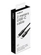 Celly Cable UsbC-UsbC2  2Mt Led BK 100w - Miniatura 2