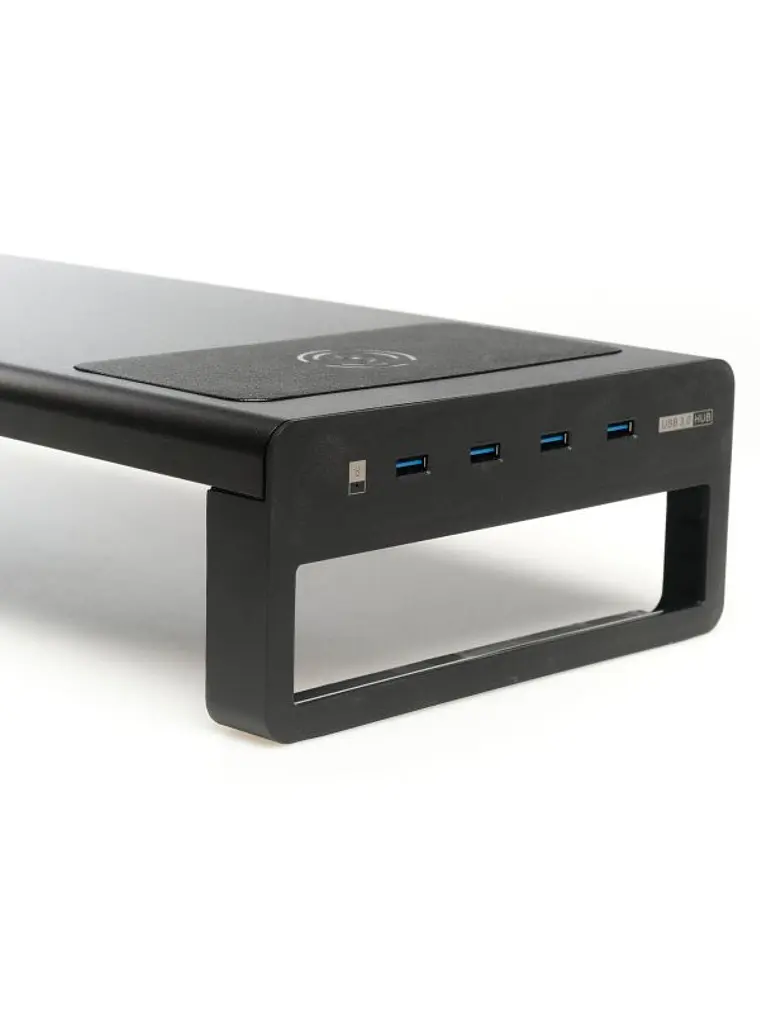 iggual Soporte elevador monitor + HUBx4p +carga Qi 3