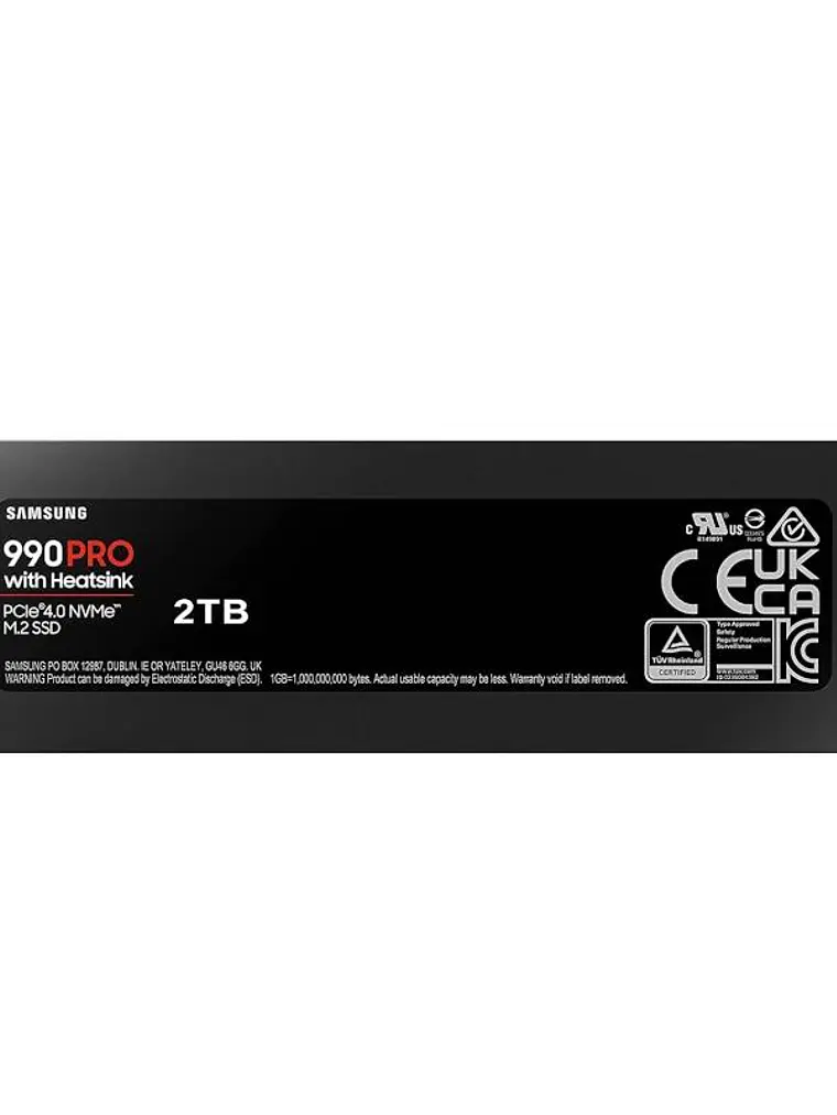 Samsung 990 PRO HeatSink SSD 2TB PCIe 4.0 NVMe M.2 2