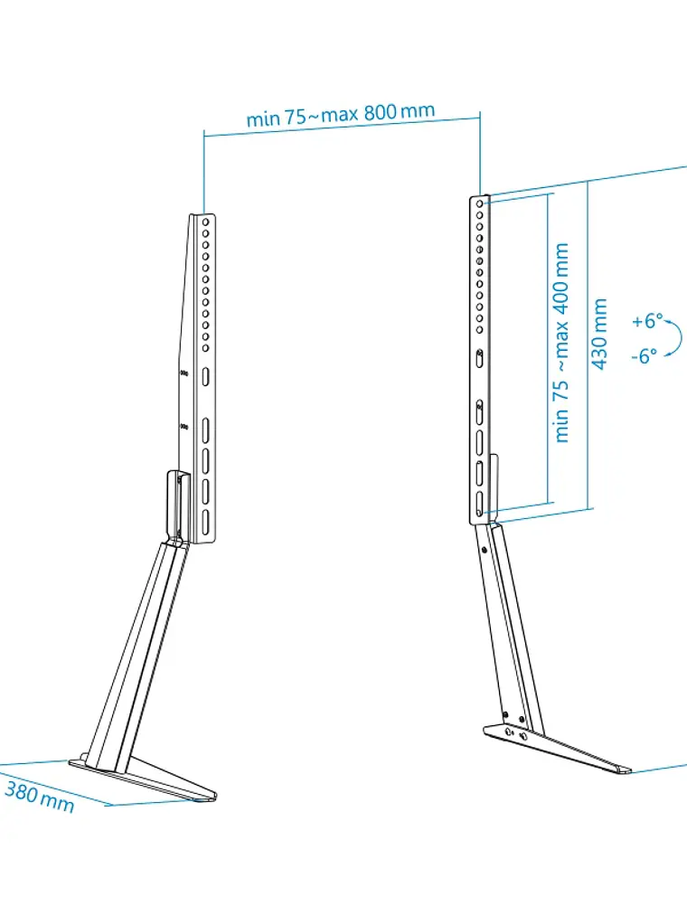 Tooq DB3270T-B Soporte mesa 32-70