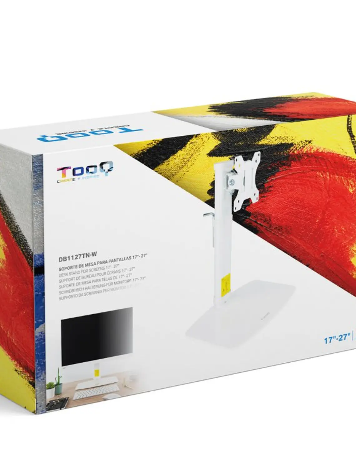 Tooq DB1127TN-W Soporte mesa monitor/tv 17-27