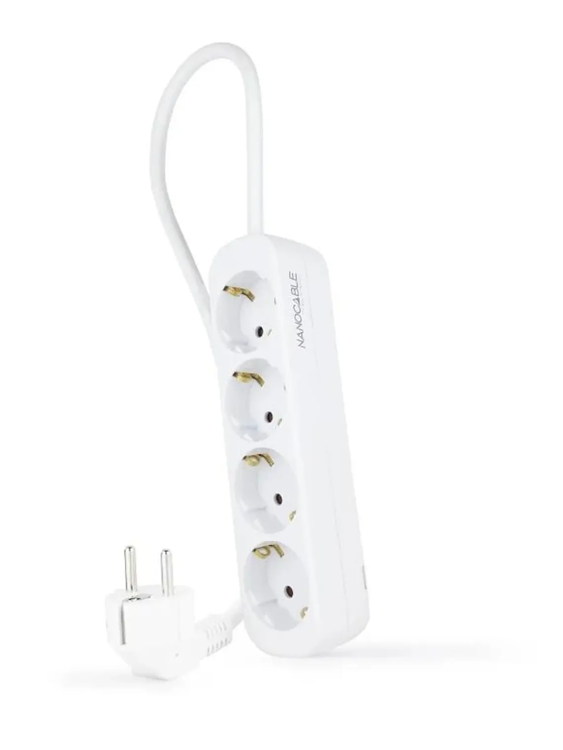 Nanocable Regleta de Enchufes 4 Tomas 1.4 m Blanco 1