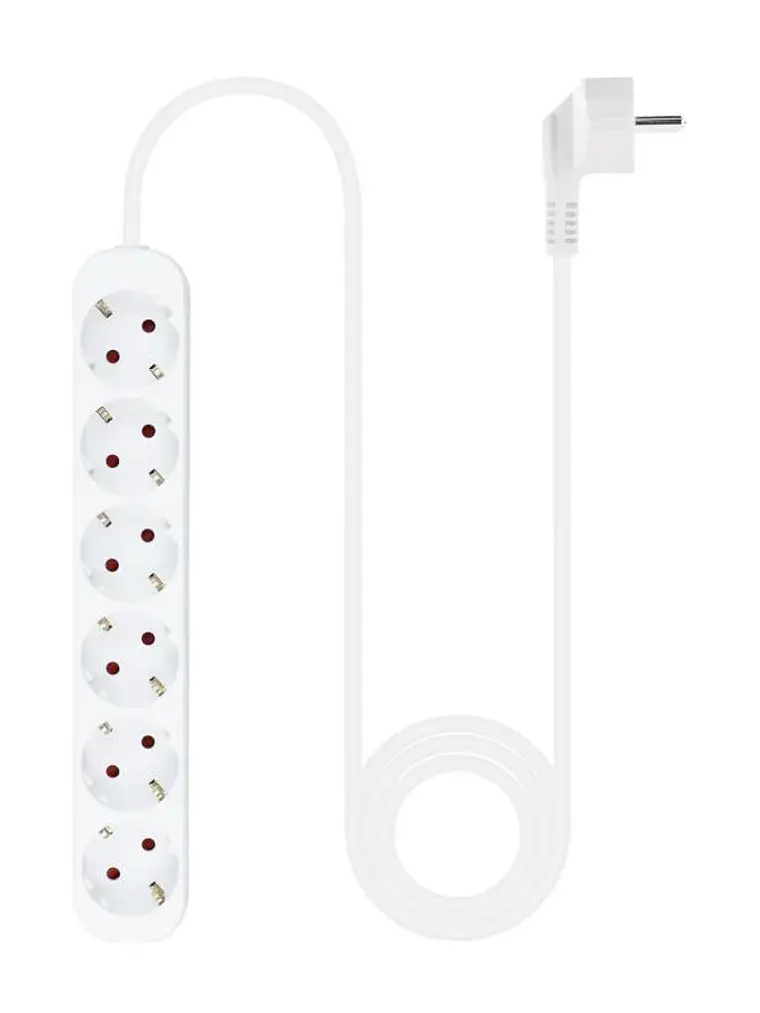 Nanocable Regleta de Enchufes 6 Tomas 1.4 m Blanco 2
