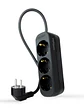 Nanocable Regleta de Enchufes 3 Tomas 1.4 m Negro - Miniatura 1