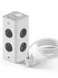 Ewent EW3864 Regleta 8 Tomas SHUCKO +2USB-A+2USB-C - Miniatura 2