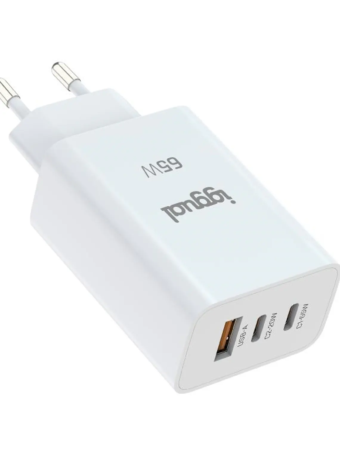 iggual Cargador triple USB-A + 2 x tipo C GaN 65W 1