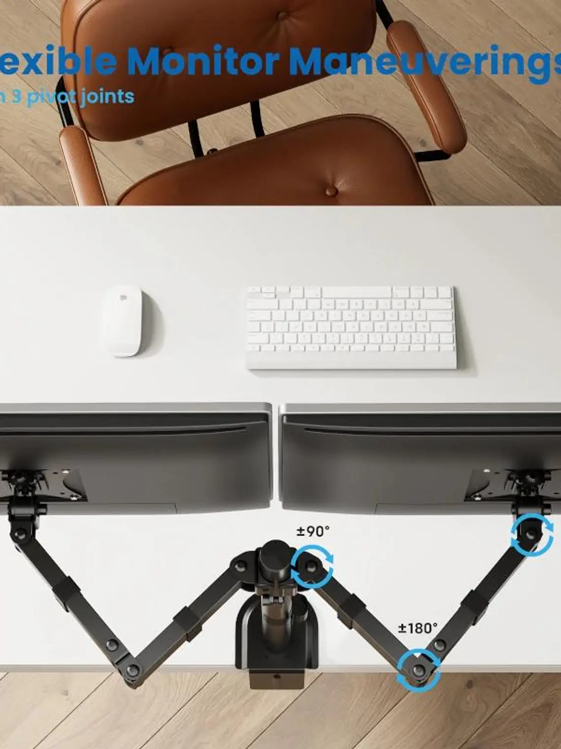 EWENT EW1512 Soporte mesa 2 monitor 13-32