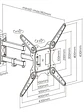 EWENT EW1525 Soporte pared TV ext 3 pivot 23-55