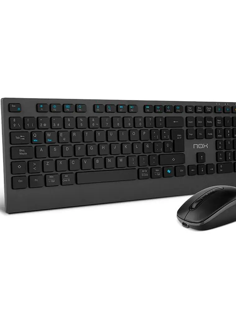 NOX LITE DUO Teclado+Ratón Inalámbrico Negro 2