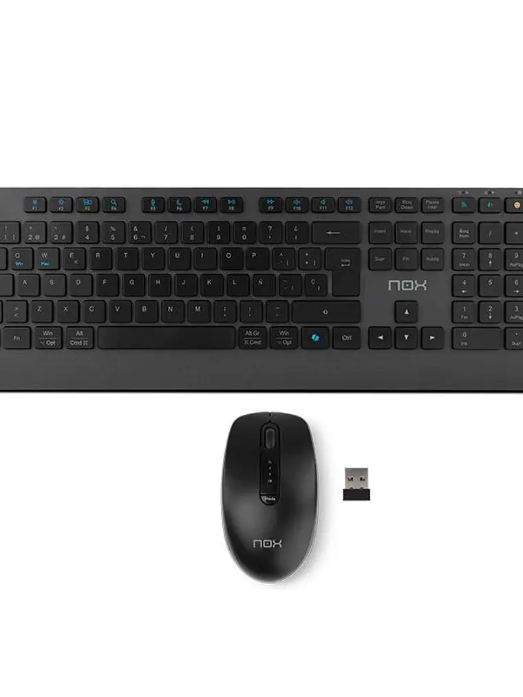 NOX LITE DUO Teclado+Ratón Inalámbrico Negro 3