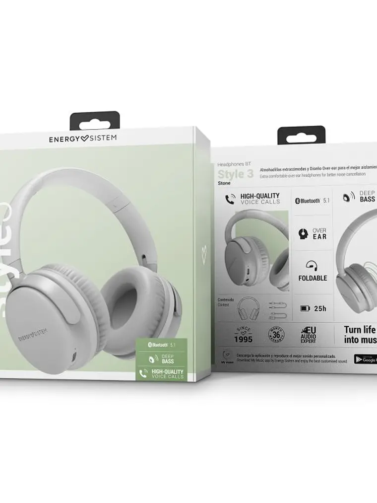 ENERGY SISTEM Auriculares BT Style 3 Stone 4