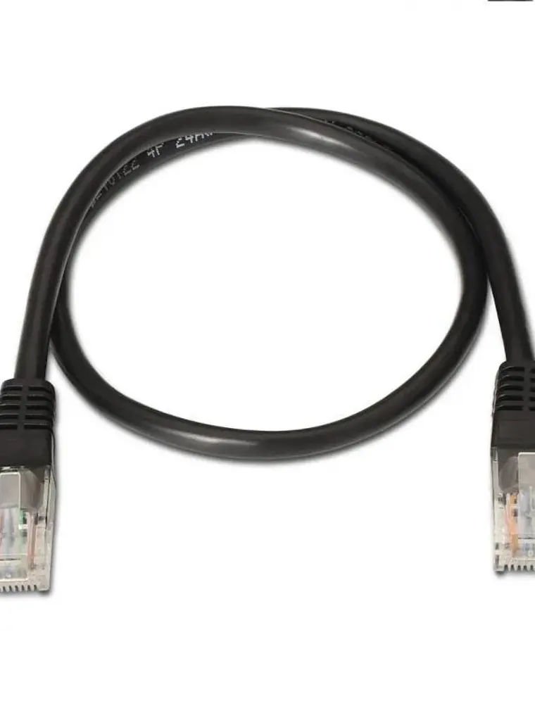 Aisens Latiguillo RJ45 CAT.6 UTP AWG24 negro 1.0m 2