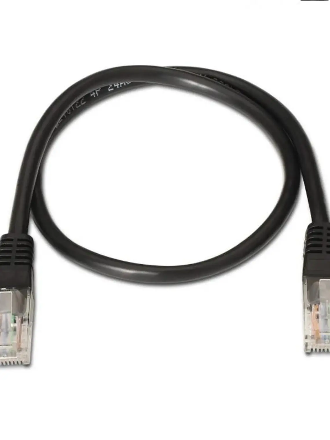 Aisens Latiguillo RJ45 CAT.6 UTP AWG24 negro 2.0m 2