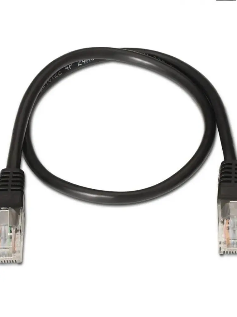 Aisens Latiguillo RJ45 CAT.6 UTP AWG24 negro 2.0m 2