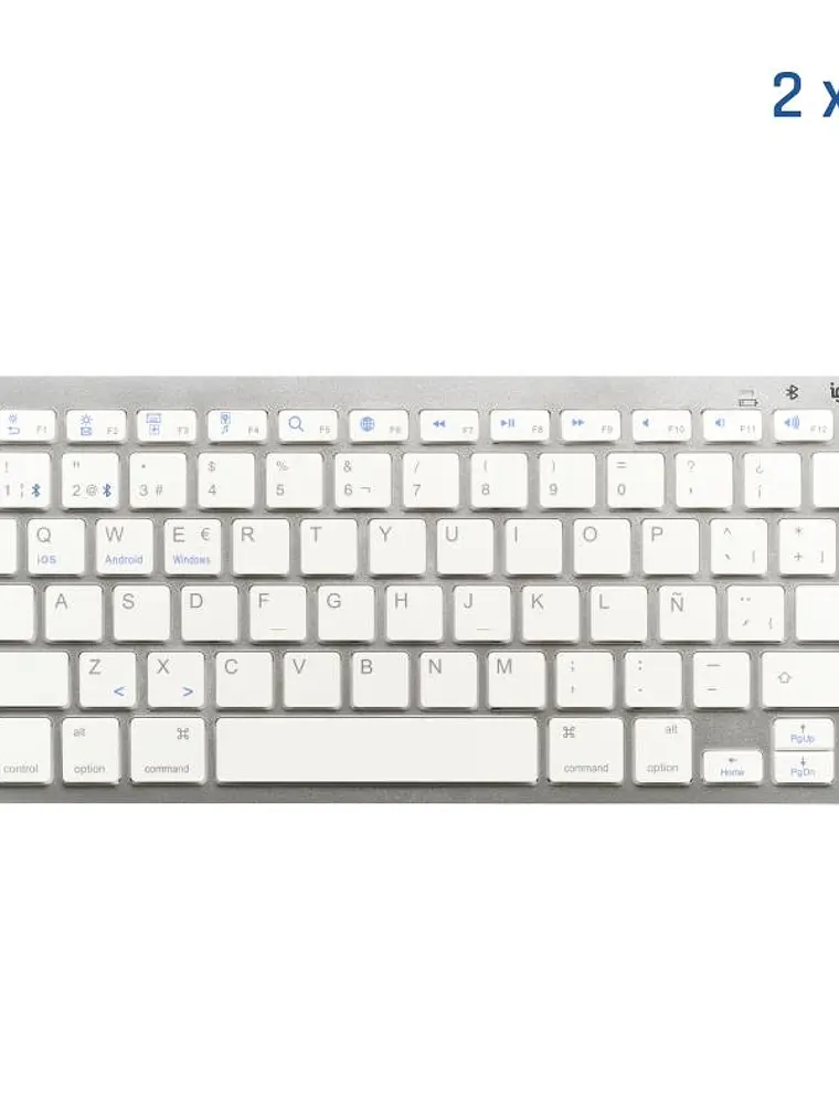 iggual Teclado Bluetooth Slim TKL-BT plata 2 canal 1