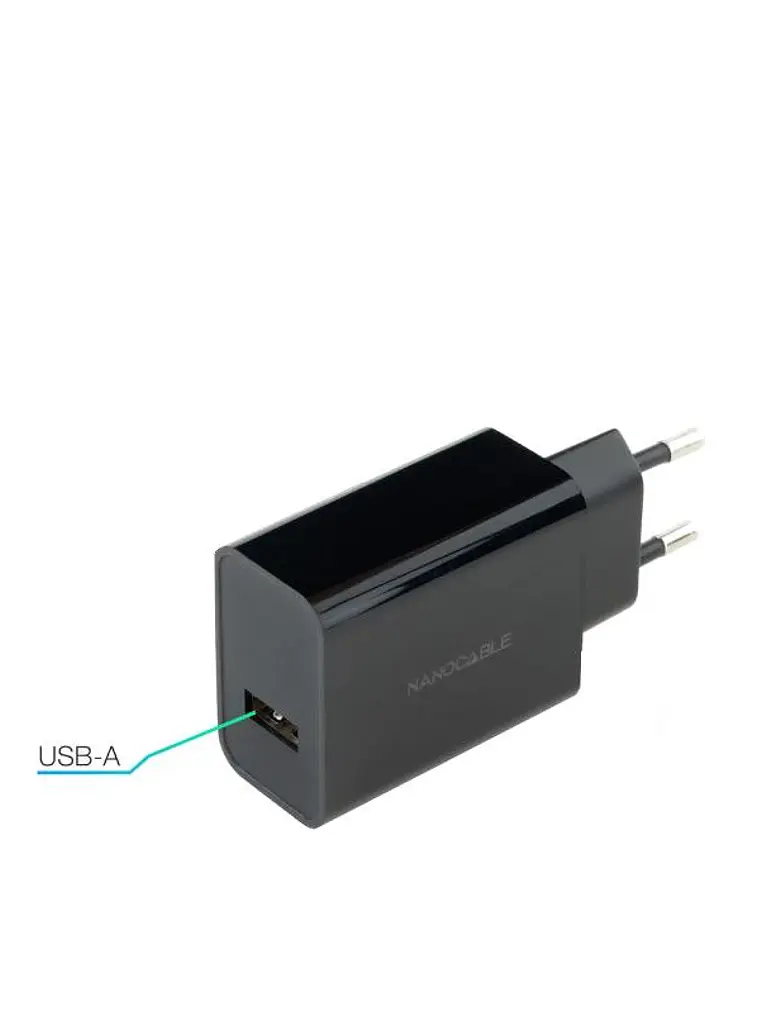 Nanocable Cargador 1 x USB 5V-2.1A Negro 2