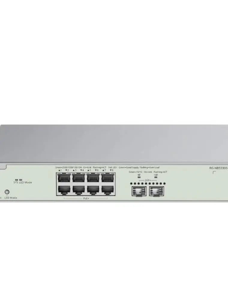 Reyee NBS3300-8MG2XS-P L2 8xmG PoE 2xSFP+ 240W 1