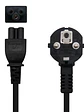 Nanocable Cable Alim. trébol, CEE7 /M-C5/H, 1.5m - Miniatura 2