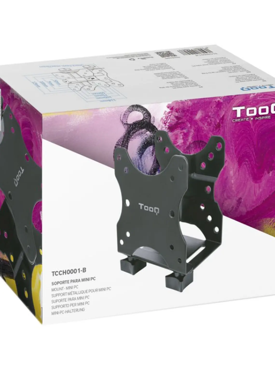 Tooq Soporte Metálico para mini PC negro 4