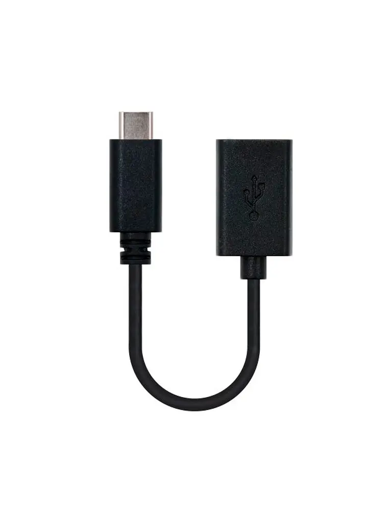 Nanocable Cable USB 2.0 3A, USB-C/M-A/F, 15cm 2