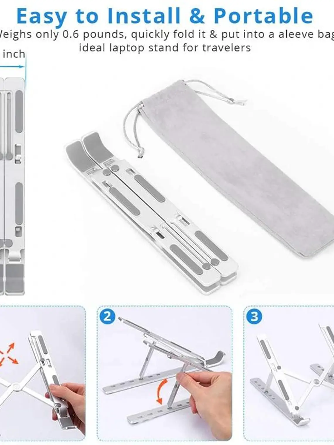 Ewent EW1266 soporte portátil viaje aluminio 17