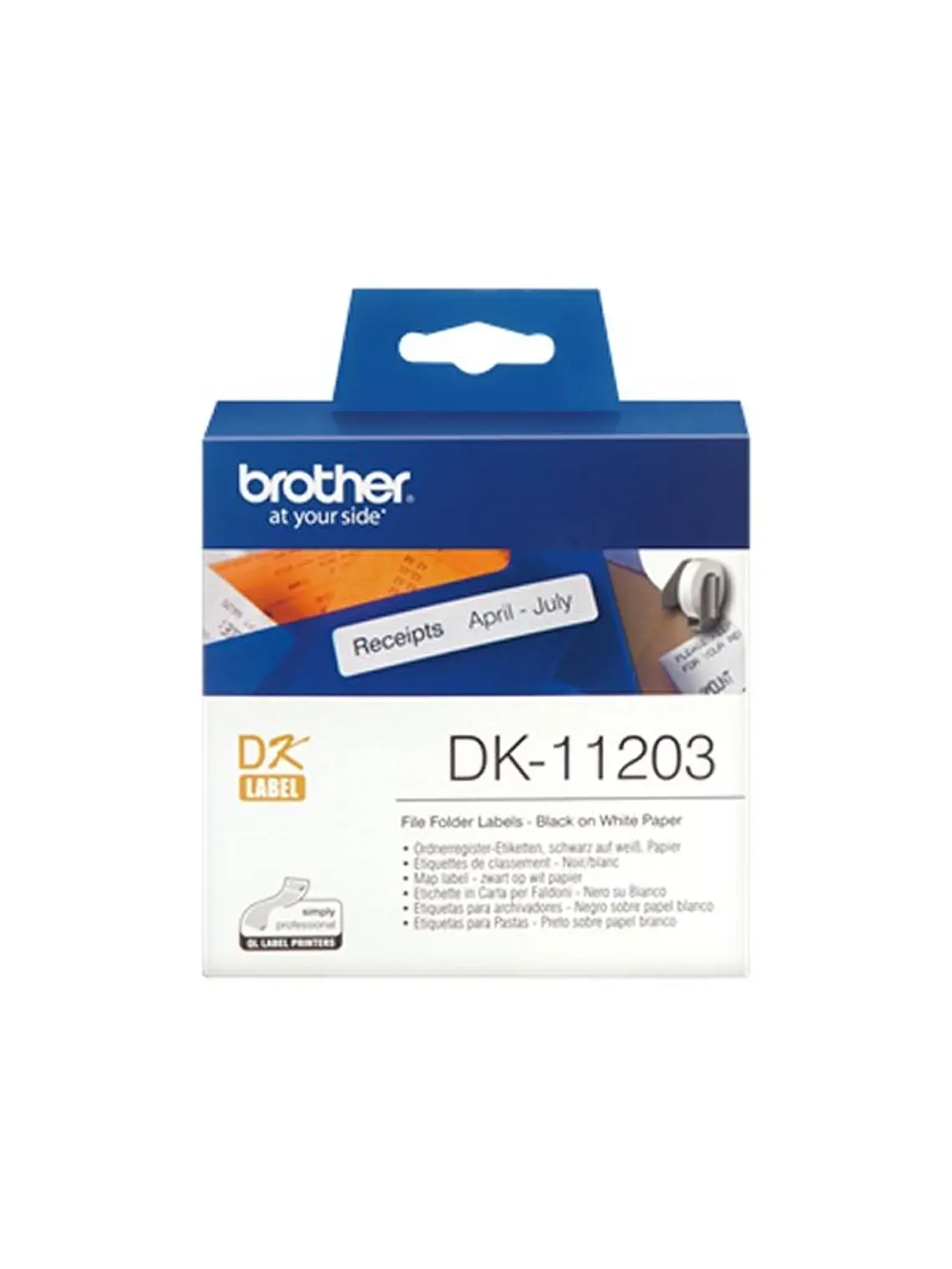 Brother Etiquetas DK11203 Precortadas17x87 mm 300 1