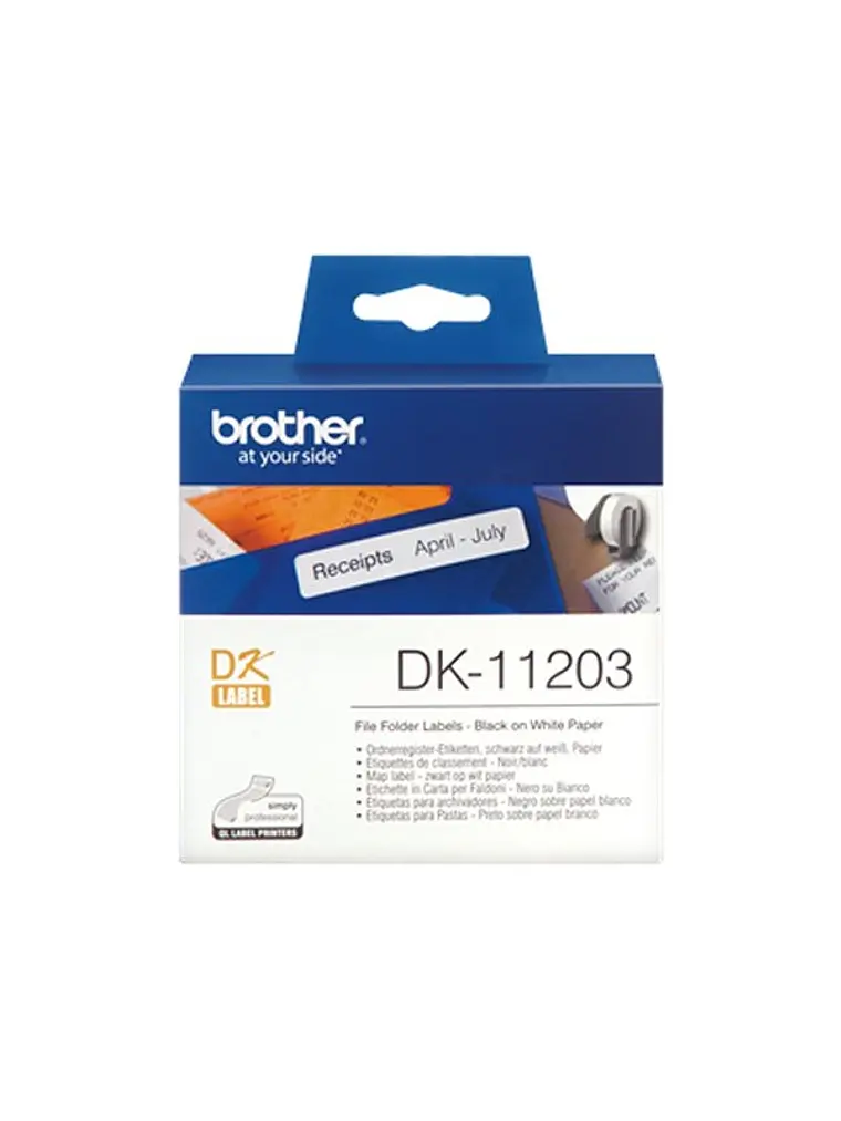 Brother Etiquetas DK11203 Precortadas17x87 mm 300 1