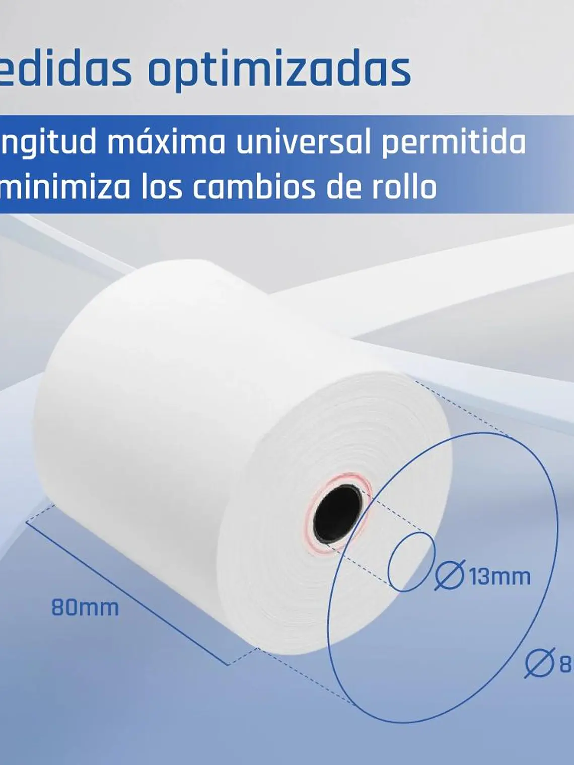 iggual Caja 50 rollos papel térmico sin BPA 80x80 3