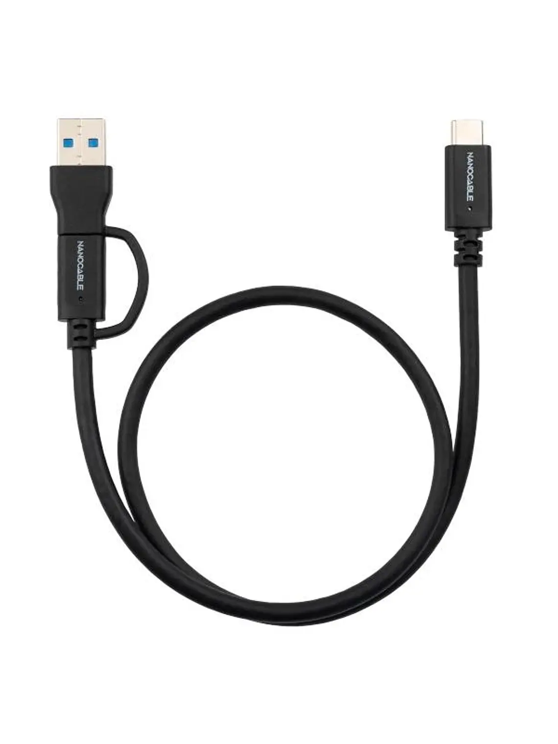 Nanocable Cable USB-C+USB-A/USB-C 3.2 GEN2 1 M 1