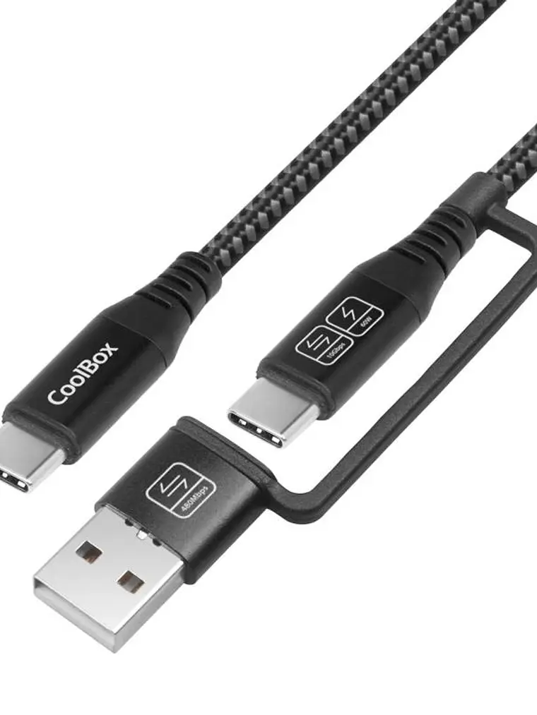 COOLBOX CABLE TRENZ USB-C+A/USB-C 3.2 GEN2 1.8 1