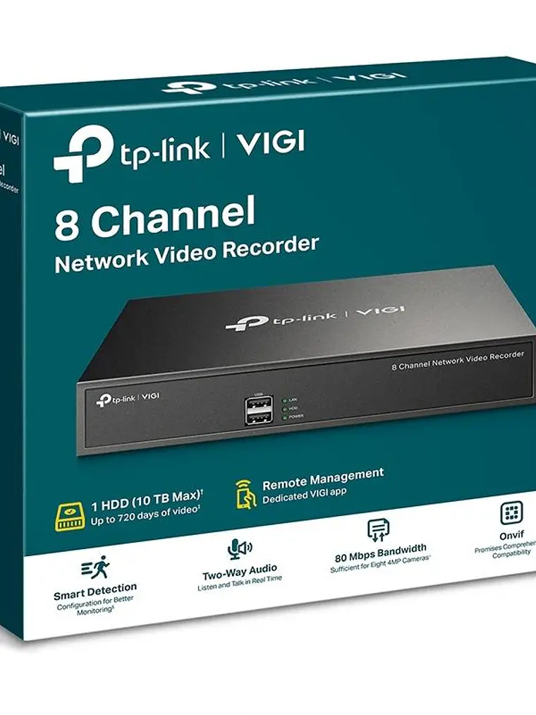 VIGI Grabador IP NVR1008H Rack 01 HDD 08 Canales 3