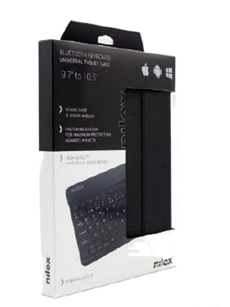 NILOX Funda tablet 9.7 a 10.5 teclado bt negro 4