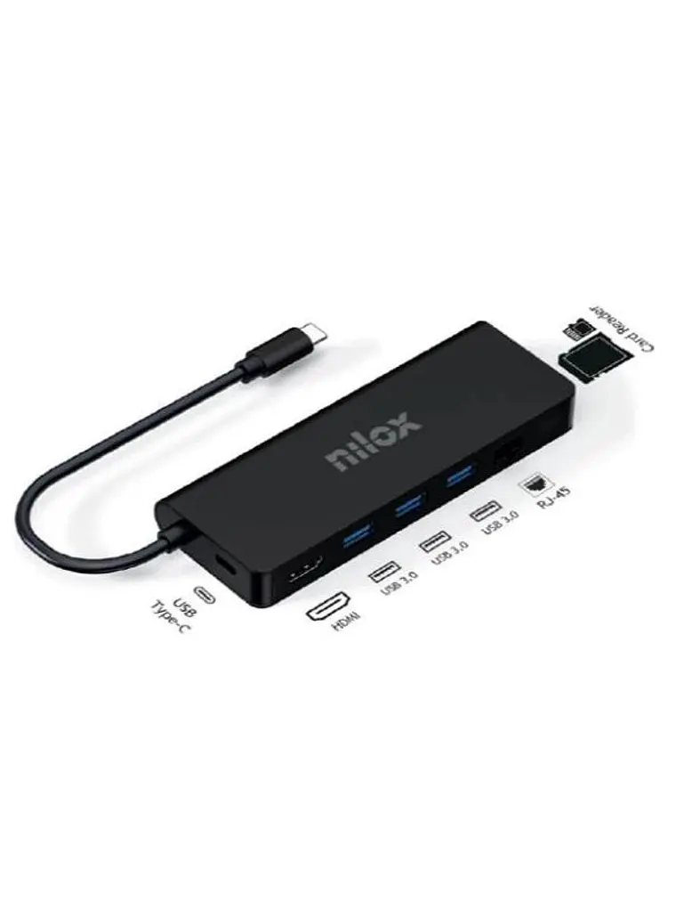 Nilox Docking Station UsbC 8 EN 1 Dual 4K 1000Mbps 3