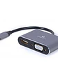 Gembird Adaptador USB Type-C a HDMI /VGA Gris - Miniatura 1