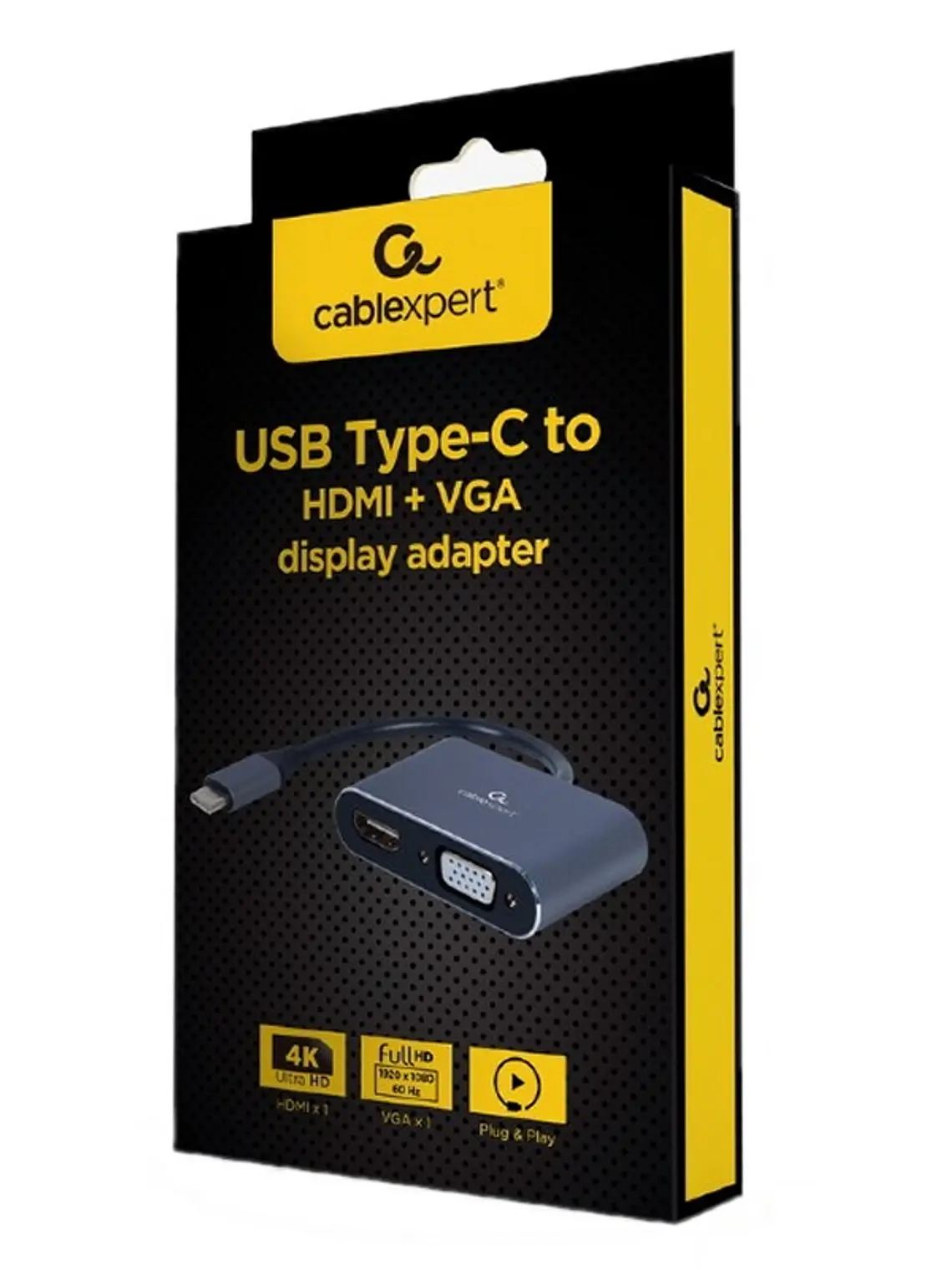 Gembird Adaptador USB Type-C a HDMI /VGA Gris 2